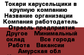 Токари-карусельщики в крупную компанию › Название организации ­ Компания-работодатель › Отрасль предприятия ­ Другое › Минимальный оклад ­ 1 - Все города Работа » Вакансии   . Амурская обл.,Константиновский р-н